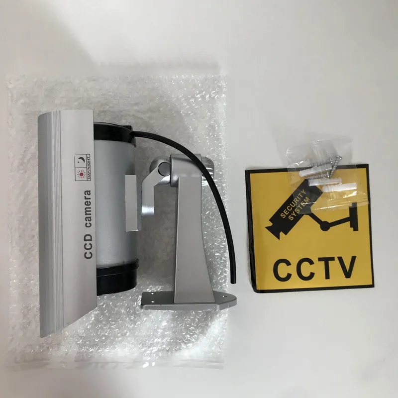 Atrapa venkovní bezpečnostní kamery IR CCD, stříbrná
