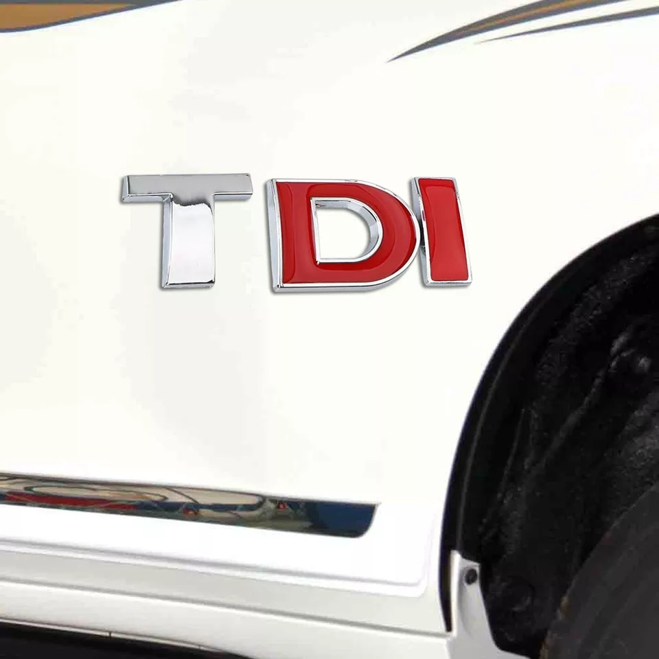 Samolepka 3D TDI, barva červená/chrom