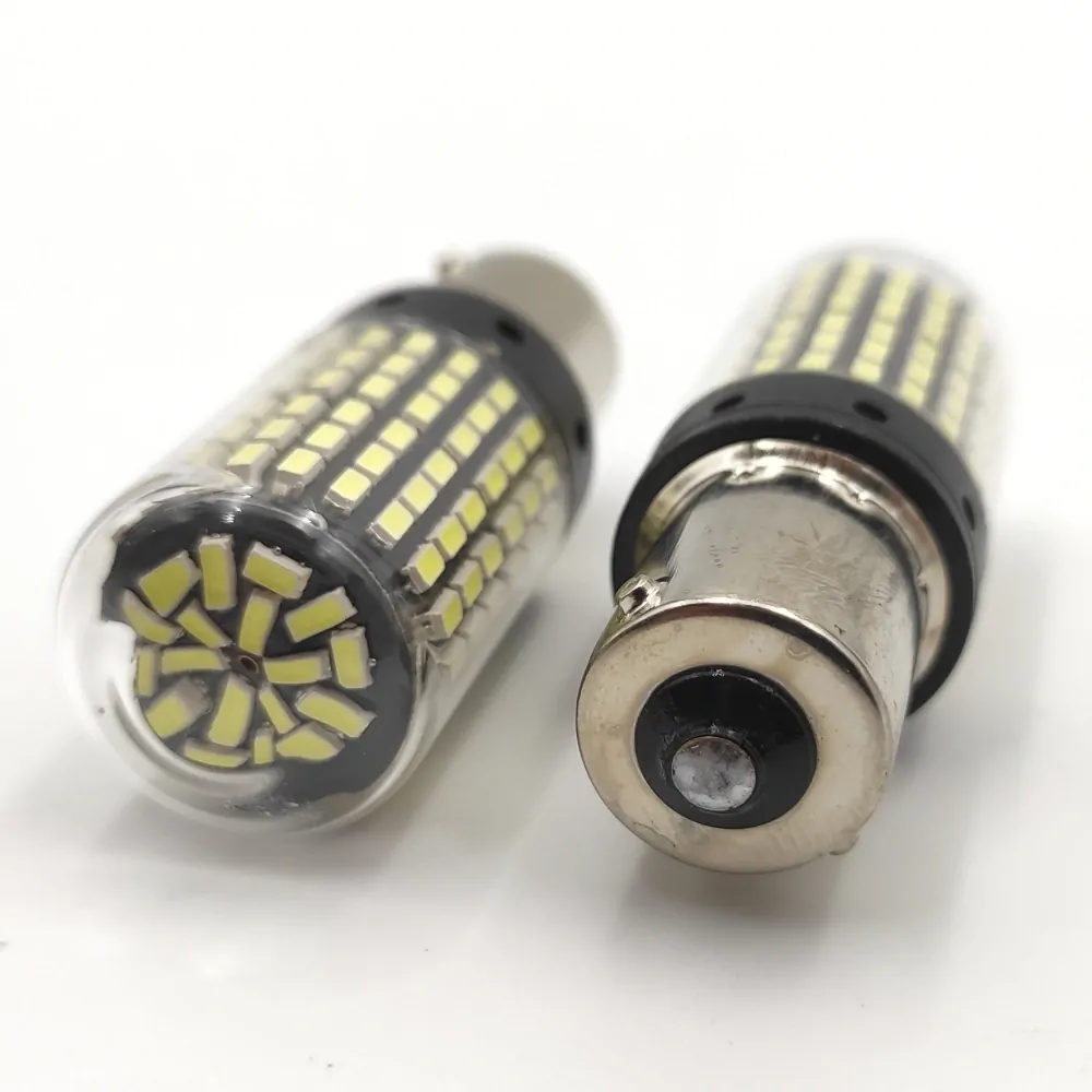 Bílá LED žárovka BA15S, 5W CANBUS, 144 SMD, 1ks