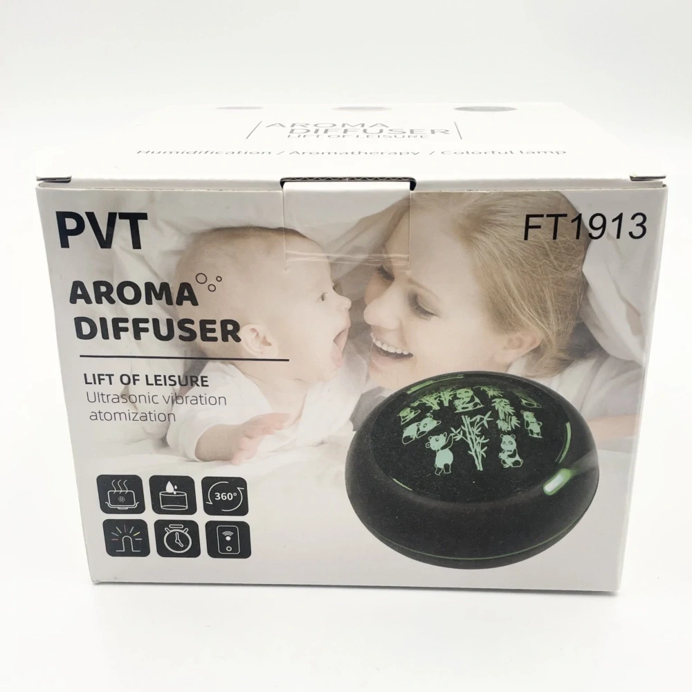 VÝPRODEJ - PTV USB hnědá aromadifuzér s dětskými barevnými motivy