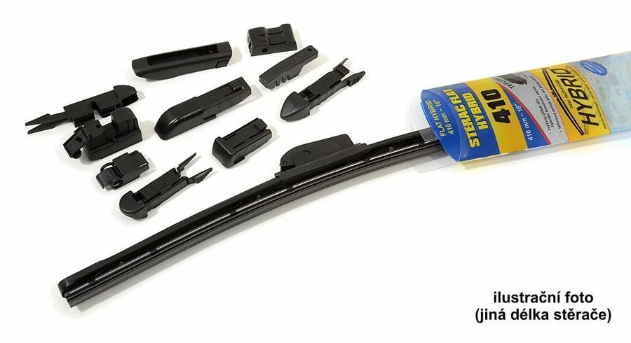 VÝPRODEJ: Stěrač HYBRID 380mm + 11 adaptérů TEFLON 