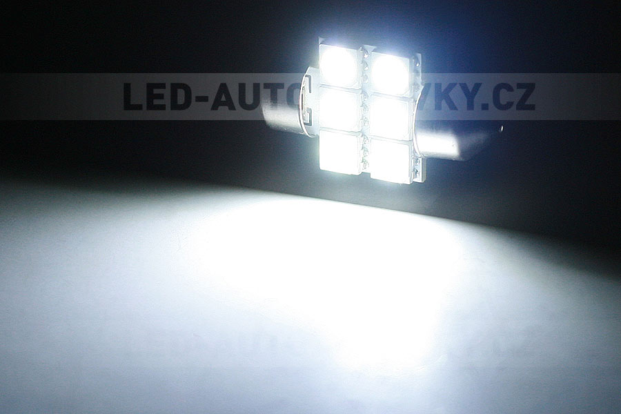 Sufitka bílá - Super Light, 6 SMD LED, 31mm 