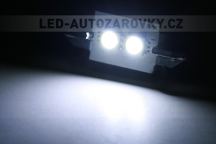 VÝPRODEJ: CAN-BUS sufitka bílá - Super Light, 2 SMD LED, 36mm, 1ks