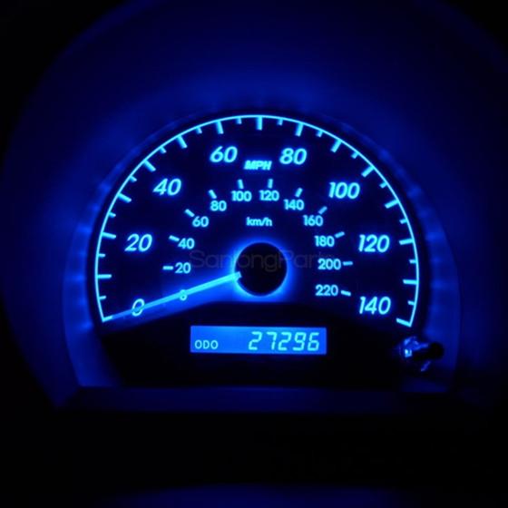 LED autožárovka modrá - osvětlení přístrojové desky, T5/12V/1,2W, sada 2ks
