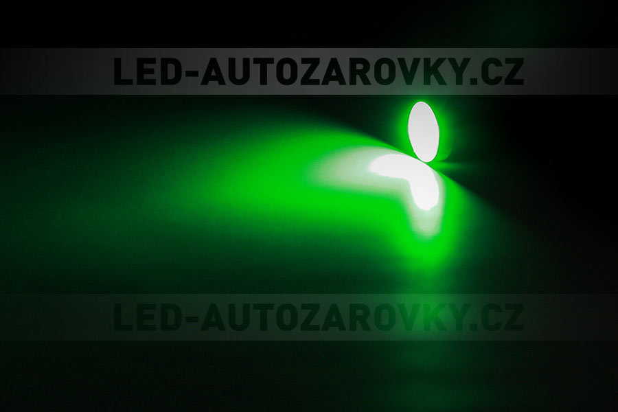 Osvětlení přístrojové desky POWER LED zelená, T5/12V/1,2W, sada 2ks