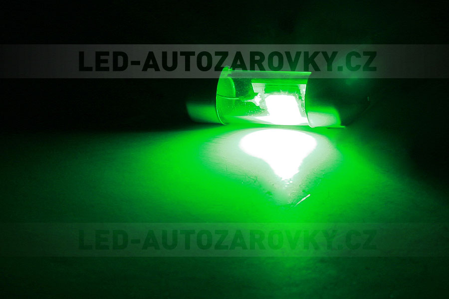 VÝPRODEJ: Sufitka zelená - Super Light, 1x SMD LED, 31mm 
