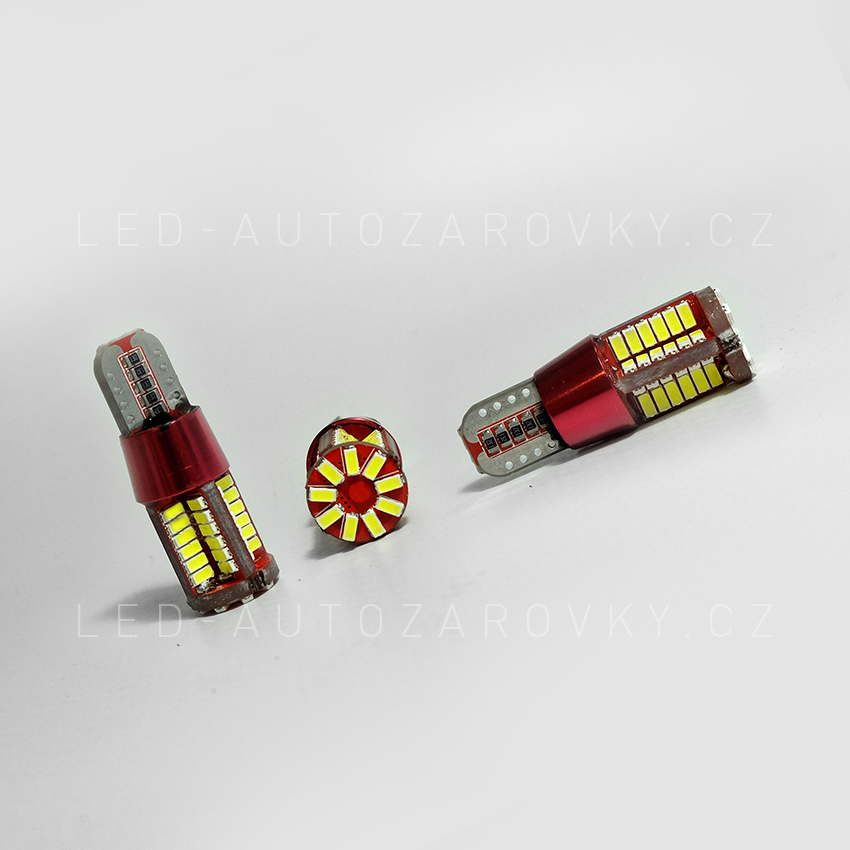 CAN-BUS LED žárovka 12V T10 bílá, 57 SMD LED, 1ks