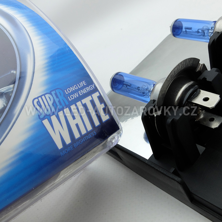 Žárovky H7 Super white 5500K, 100W, sada 2ks