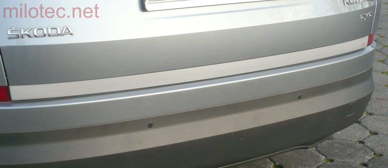 Práh pátých dveří s dlouhou hranou, stříbrný matný - Škoda Kodiaq
