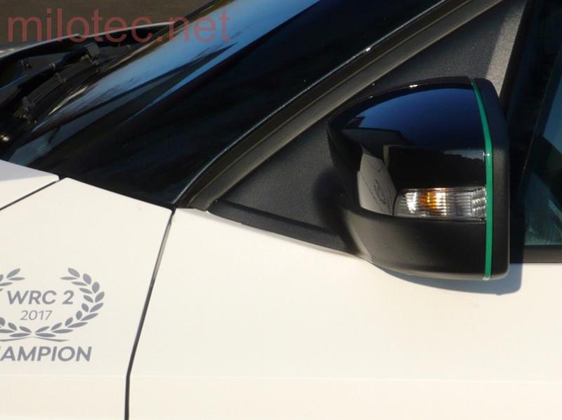 Design lišta zpětných zrcátek, zelená - Škoda Rapid
