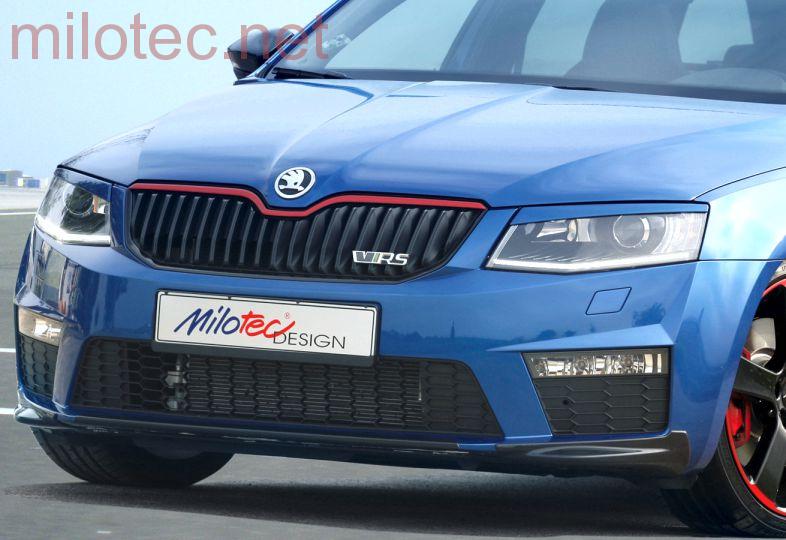 Kryty světlometů (mračítka), černý lesklý "klavírlak" - Škoda Octavia III.