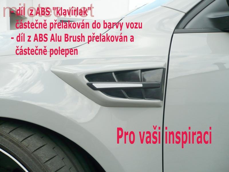Dummy - boční výdechy, černý lesklý "klavírlak" - Škoda Octavia III.