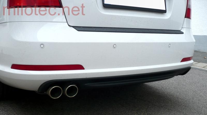 Difuzor zadního nárazníku, černý lesklý "klavírlak" - Škoda Octavia II. RS