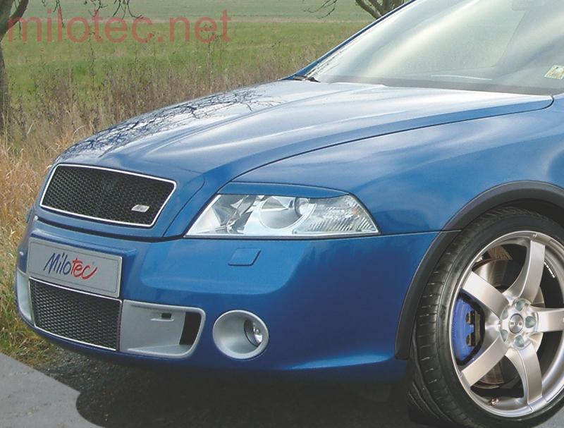 Kryty světlometů (mračítka), černá metalíza - Škoda Octavia II.