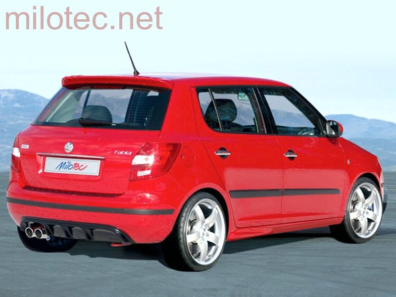 Ochranné lišty předního a zadního nárazníku - Škoda Fabia II. Limousine