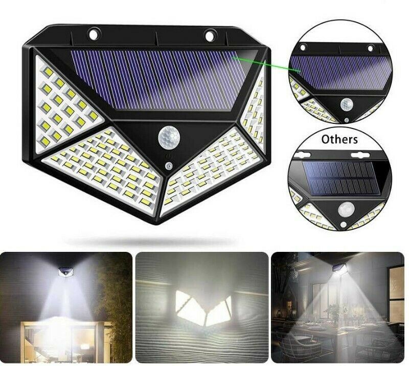 Solární světlo s detektorem pohybu 100 LED 20W 270°