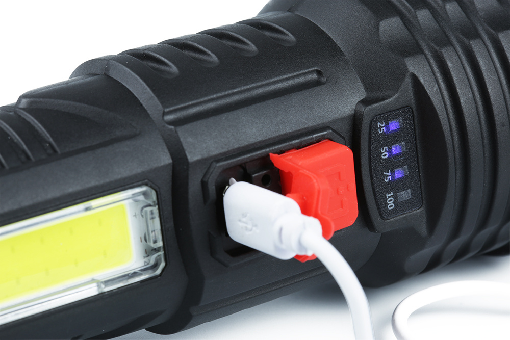 LED svítilna - baterka s vestavěnou dobíjecí baterií, 500lm 1200mAh 