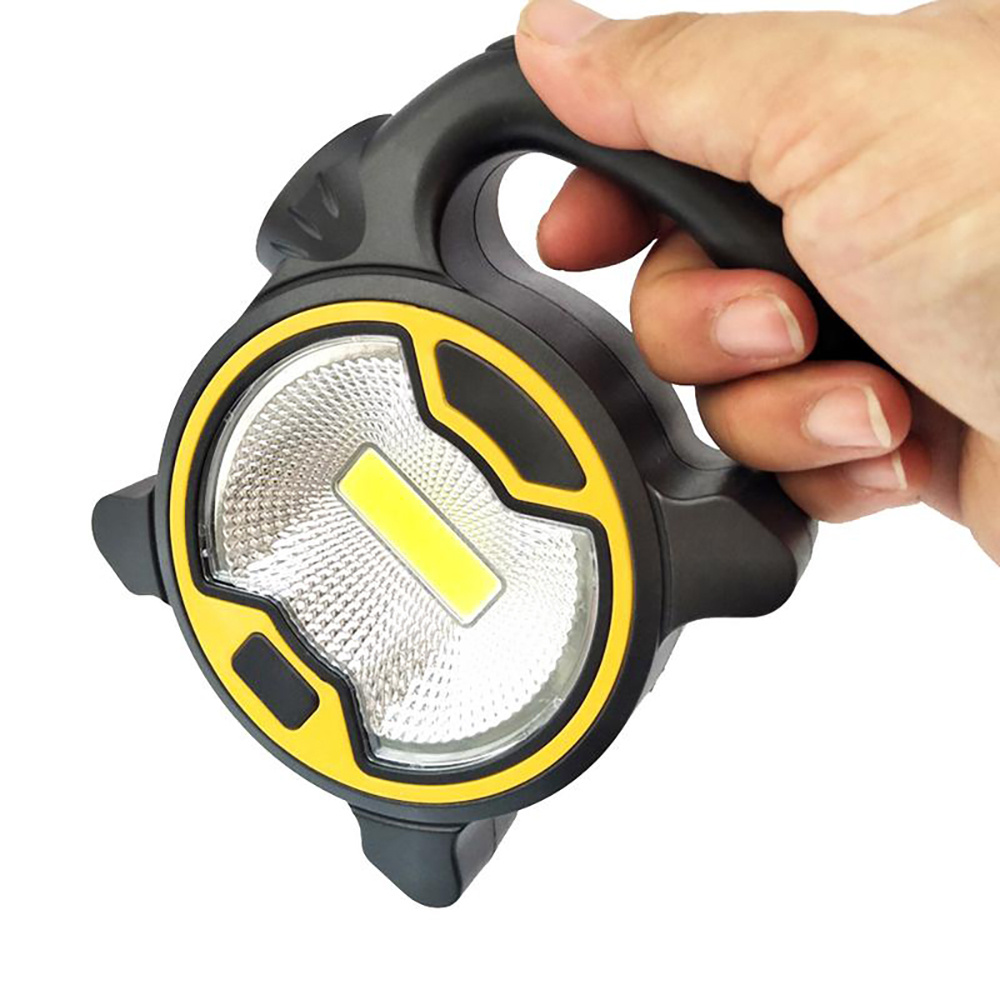 LED COB dílenská svítilna - baterka s rukojetí, 3xAA 