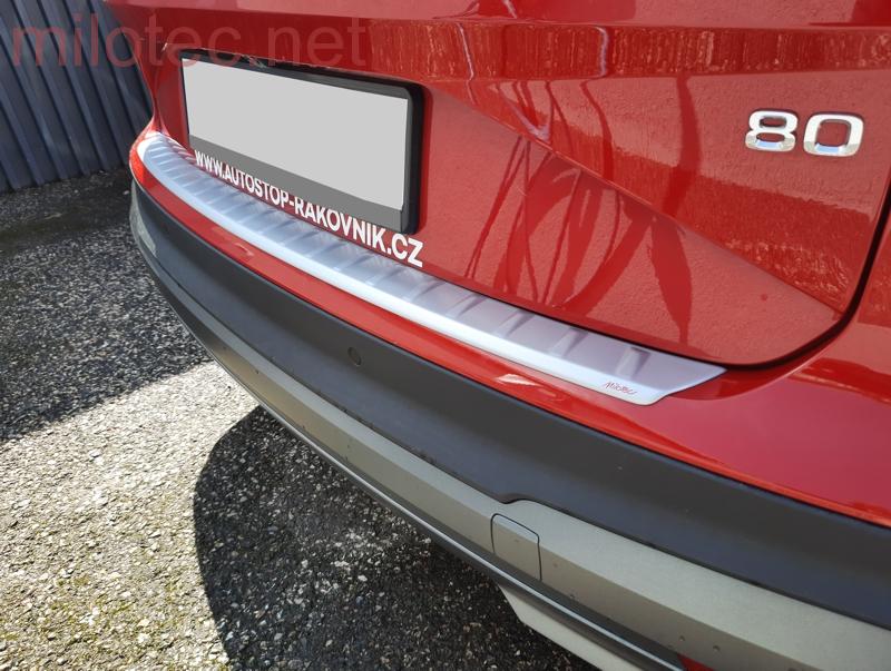 Práh pátých dveří s výstupky, stříbrný matný - Škoda Enyaq
