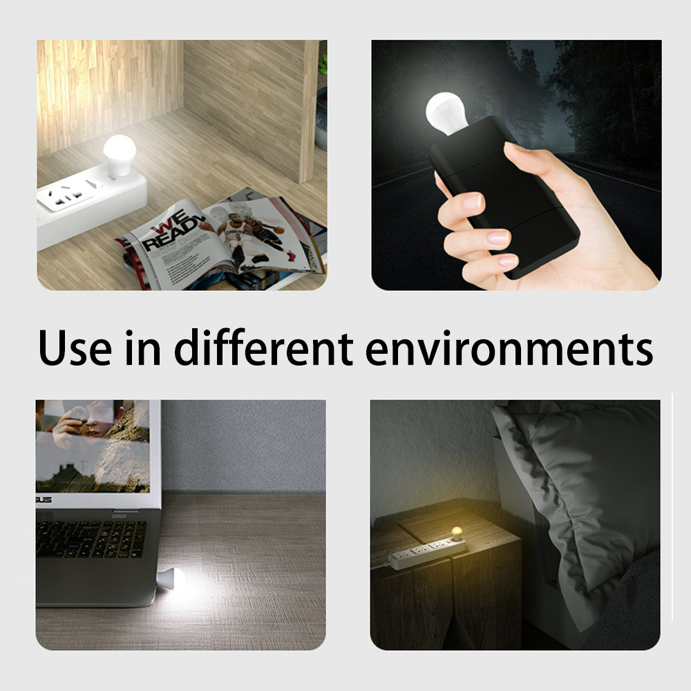 LED USB noční světlo 6500K studená bílá