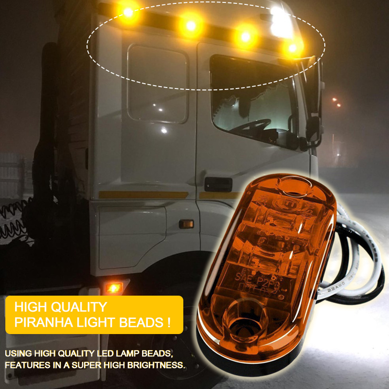 2x LED poziční obrysové světlo 12/24V 2SMD, oranžové