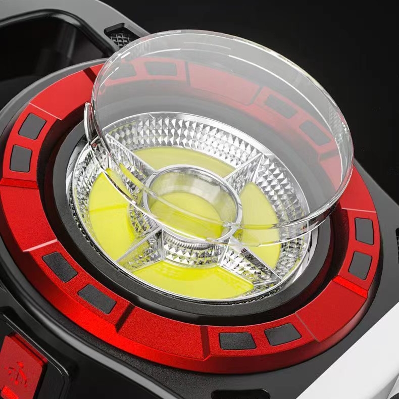 LED solární multifunkční svítilna - baterka s vestavěnou dobíjecí baterií, 9 LED 300lm 20W 2400mAh, s powerbankou