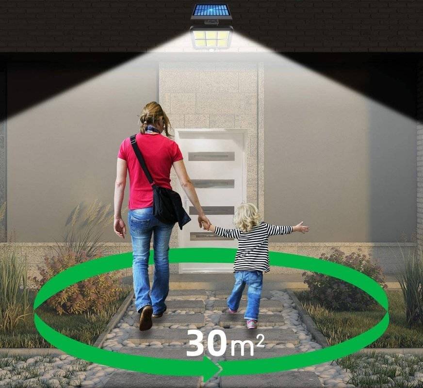 Sada 5ks LED solární světlo - reflektor 120 COB LED s modulárním solárním panelem, pohybový a soumrakový senzor, s dálkovým ovládáním