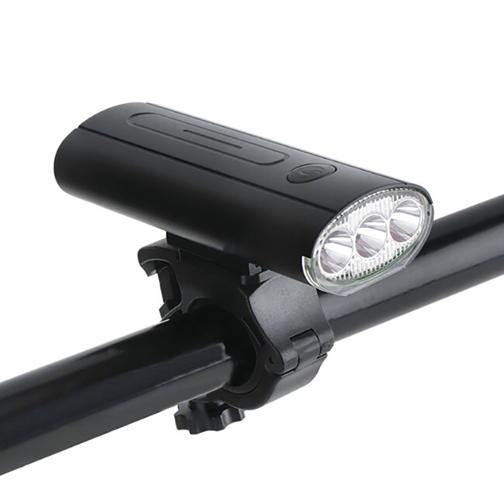 LED USB PREMIUM přední světlo na kolo, 3x XM-L T6 CREE LED, 750lm, 6 režimů svícení, baterie 3000mAh, hliník, s powerbankou