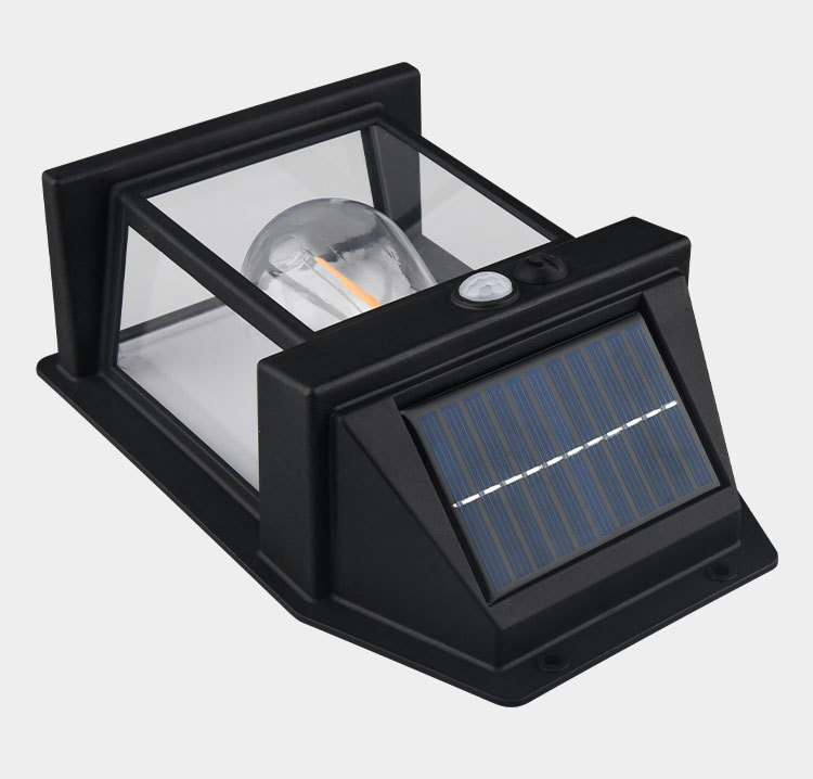 Sada 10ks solární nástěnné světlo s detektorem pohybu RETRO 600LM 120°