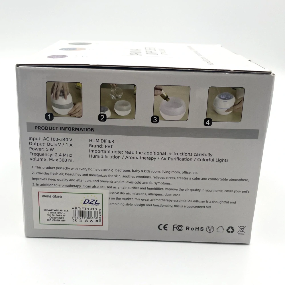 VÝPRODEJ - PTV USB hnědá aromadifuzér s dětskými barevnými motivy
