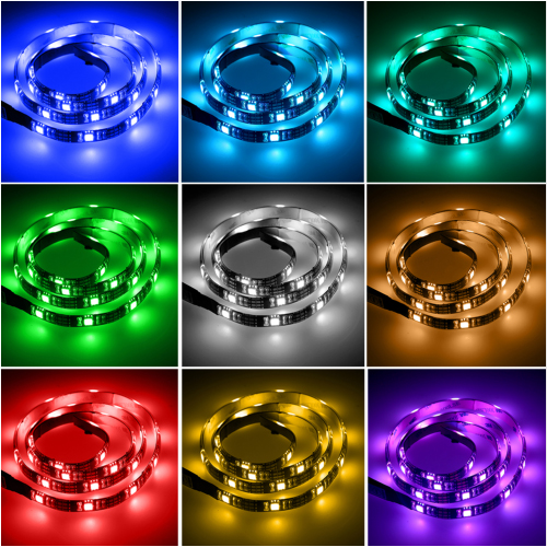 NOVINKA - LED RGB osvětlení za TV, délka 2x50cm