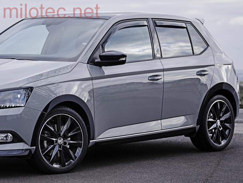 Lemy blatníků, černý lesklý "klavírlak" - Škoda Fabia III. Combi