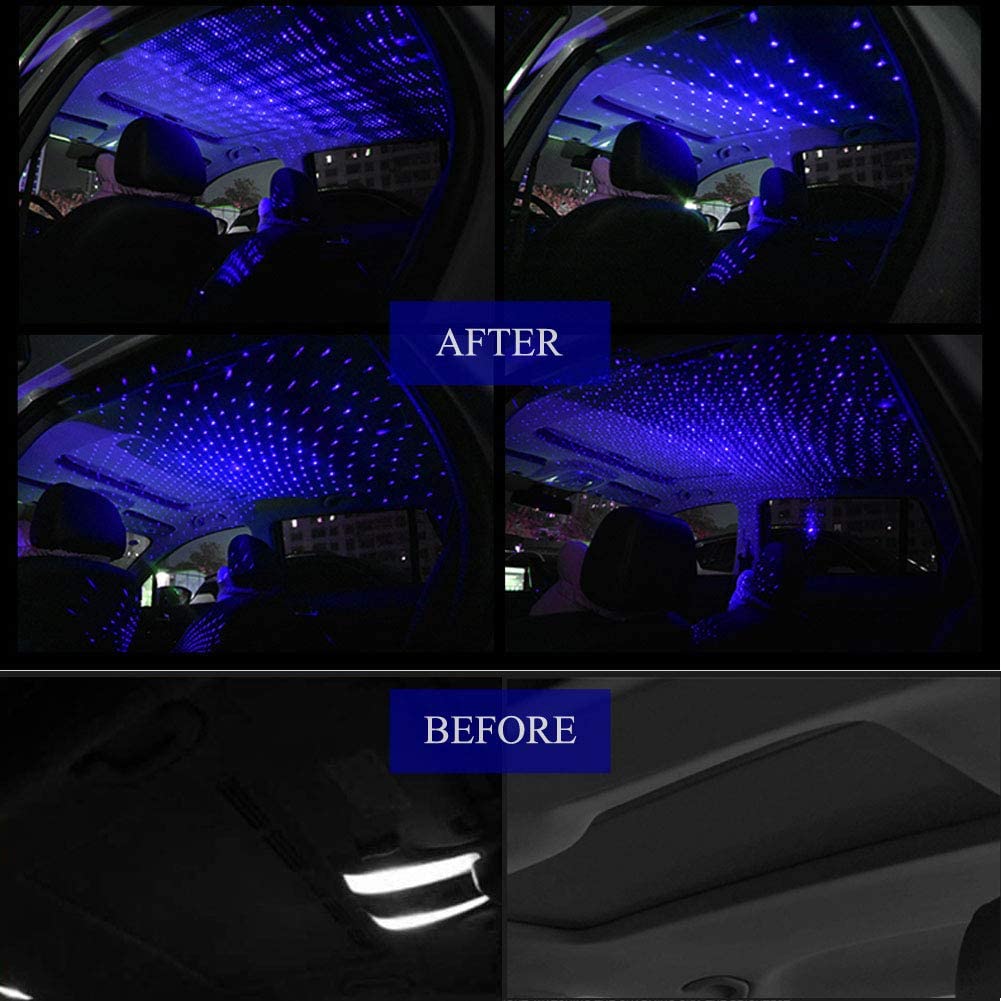 LED USB projektor noční oblohy, barva modrá