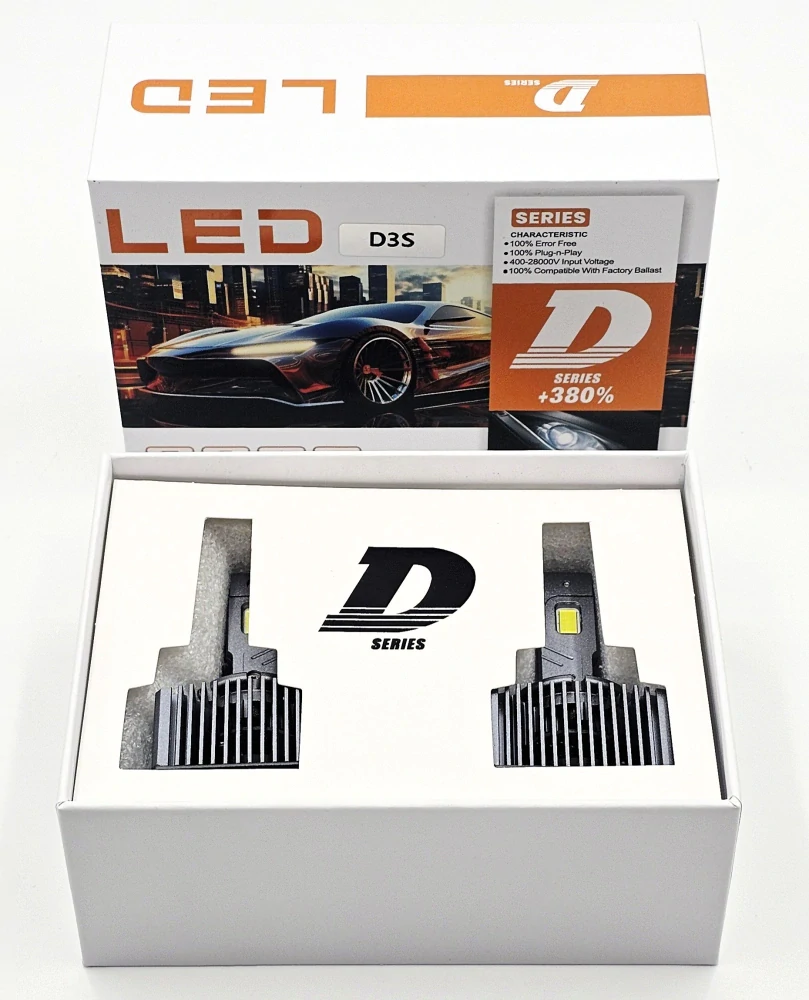 LED D3S 6000K autožárovky 2x60W, sada 2ks