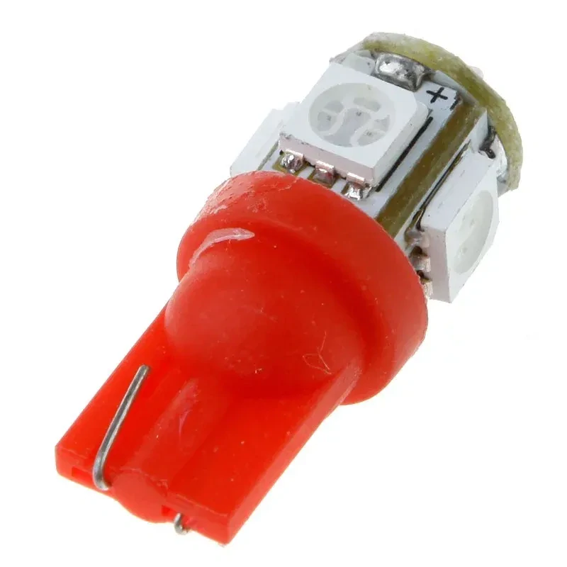 LED T10 - 5 x LED SMD ČERVENÉ - bezpaticové, 1ks