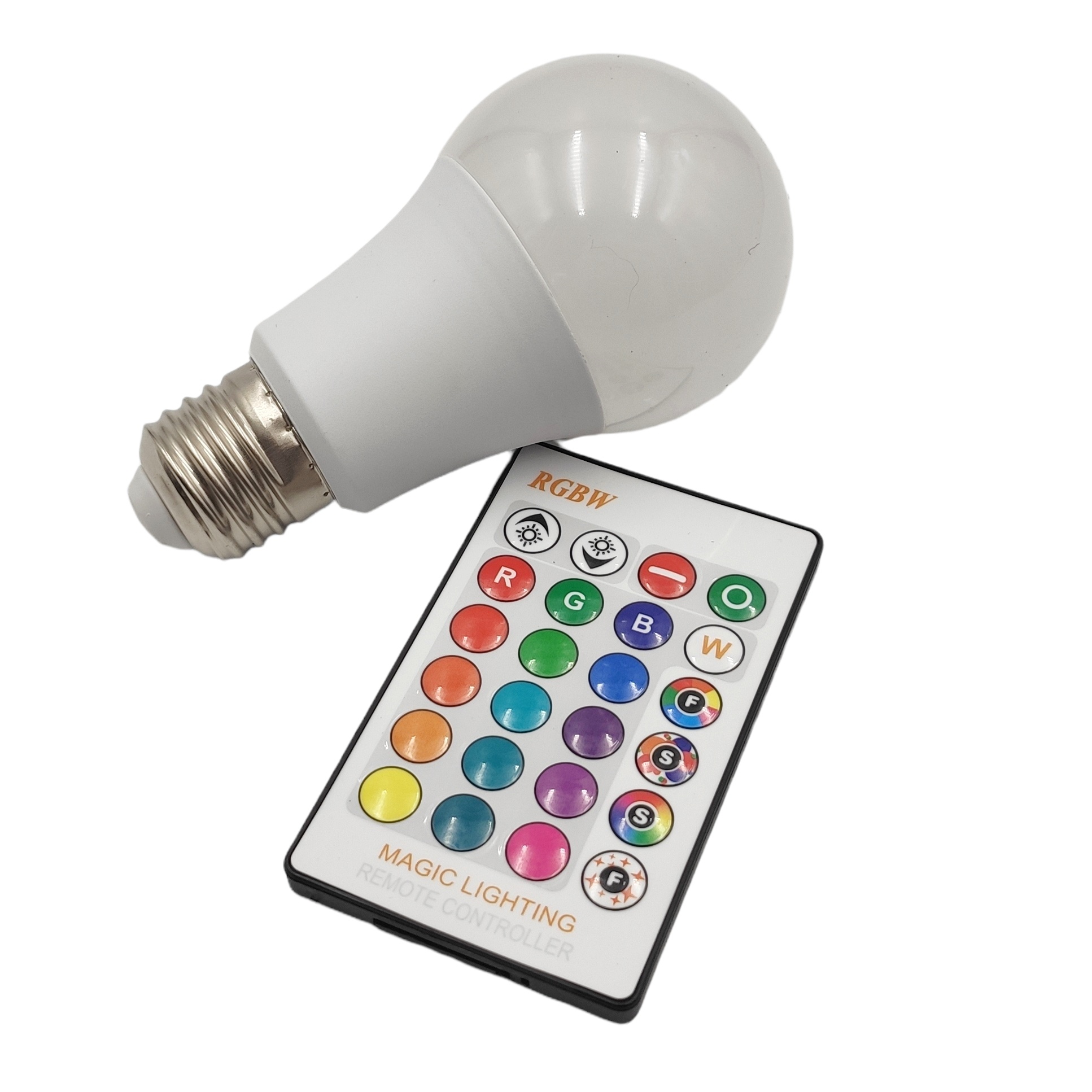 LED RGB žárovka E27 15W 2v1 s dálkovým ovladačem