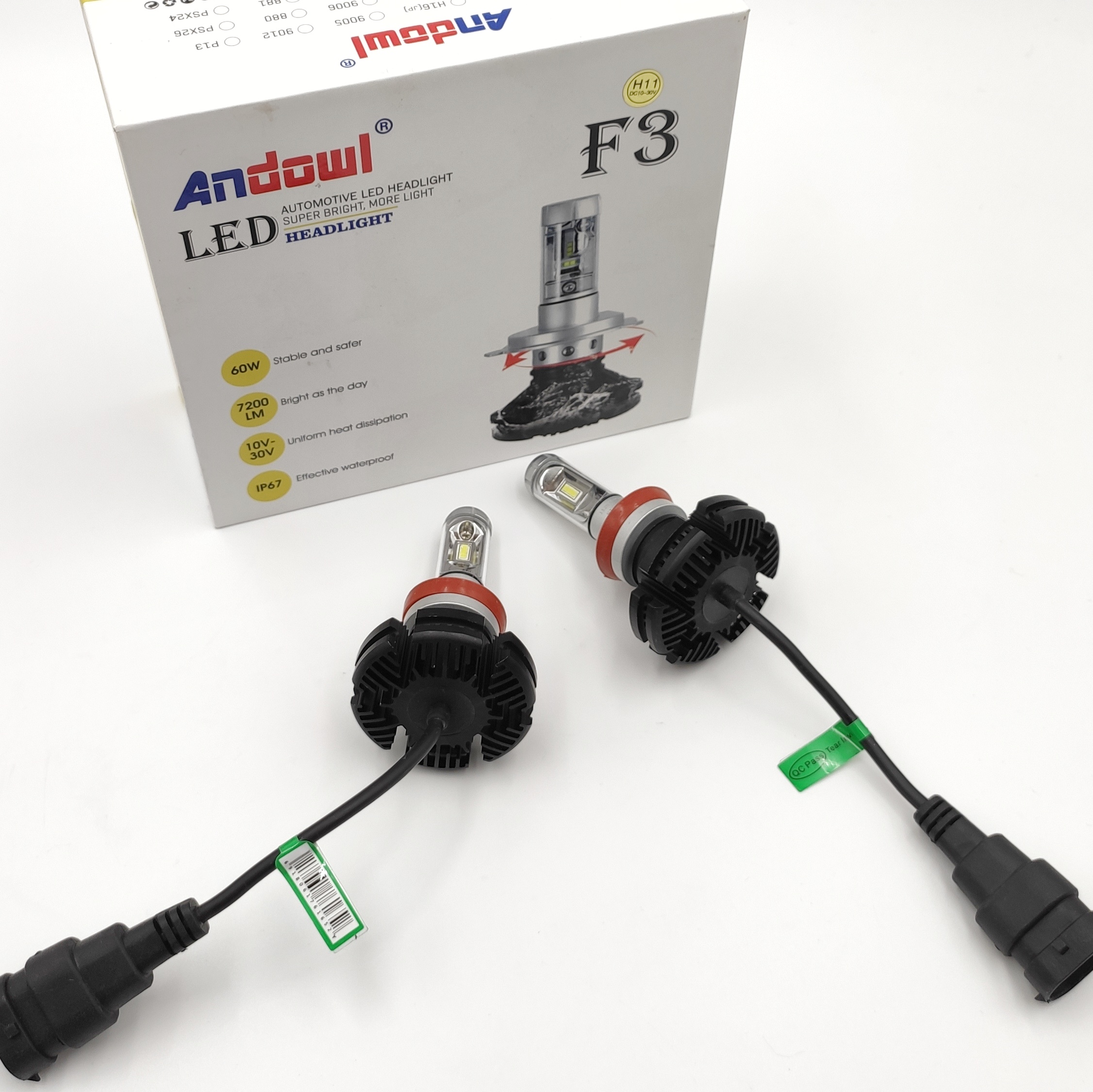 LED headlight H11 - X3 7200lm 60W IP67 6000K