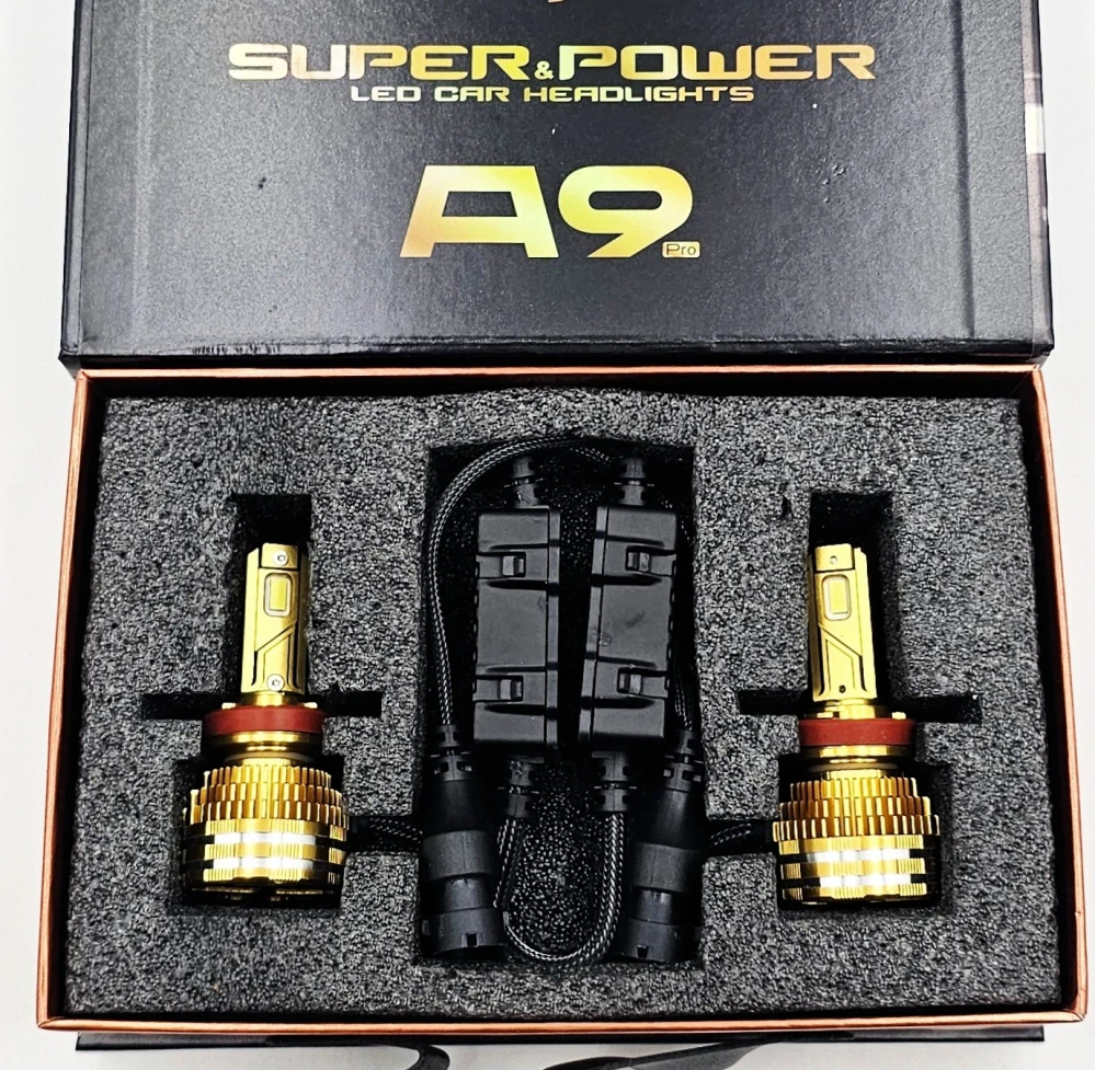LED autožárovky H11 A9 COB canbus 40000lm 2x200W 6000K, sada 2ks