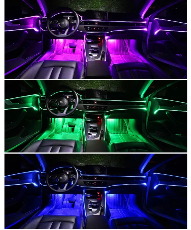 Akce - ambientní LED RGB osvětlení do auta, iOS a Android s Bluetooth, 6m, 12V