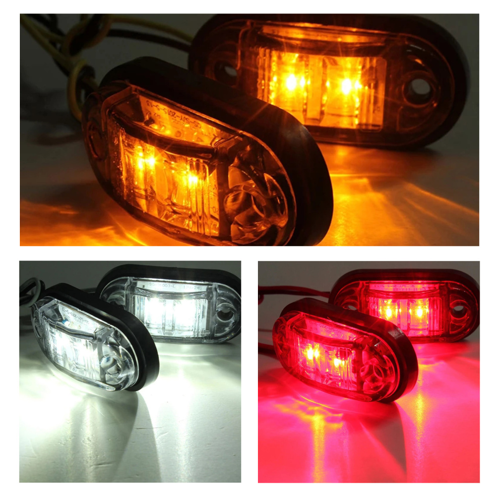 2x LED poziční obrysové světlo 12/24V 2SMD, bílé