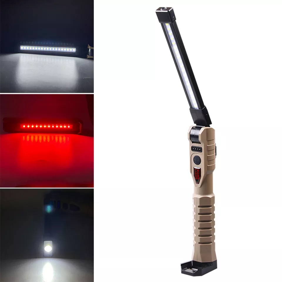 LED USB svítilna - baterka skládací COB XPE LED 15W 1500lm 1200mAh, 7 režimů svícení, s powerbankou