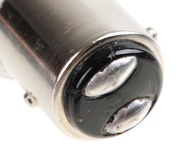 Oranžová LED SMD žárovka s paticí BA15D, dvoupólová, 18ks supersvítivých SMD