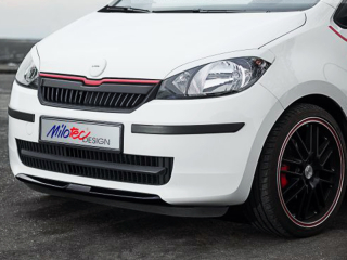 Racing lišta na přední masku, červená - Škoda Citigo