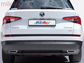 Dummy - koncovky výfuku, Alu Brush - Škoda Kodiaq