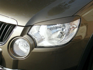 Kryty světlometů (mračítka), ABS černý - Škoda Yeti