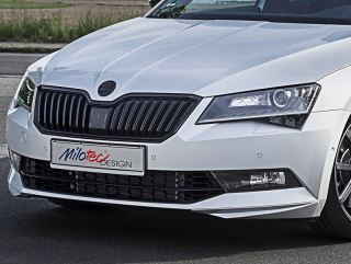 Rozšíření předního nárazníku, černý lesklý "klavírlak" - Škoda Superb III.
