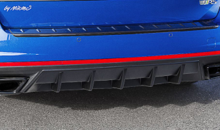 Difuzor zadního nárazníku, černý s rastrem - Škoda Octavia III. RS