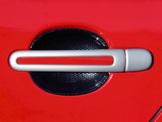 AKCE: Kryty klik - oválný otvor, stříbrné matné (4+4ks bez zámku) - Škoda Octavia II. Facelift