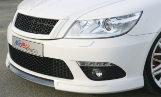 Spoiler pro přední nárazník, černý - Škoda Octavia II. RS Facelift Lim./Combi