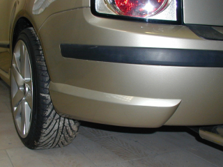 Rozšíření zadního nárazníku, ABS stříbrný matný - Škoda Fabia I. Combi/Sedan